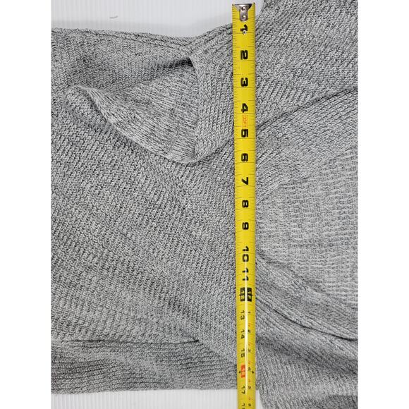 ASTR The Label Wrap Front Sweater Gray Low V-Neck Long Sleeve Womens Medium - Picture 7 of 7